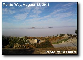 Fog over Hemet